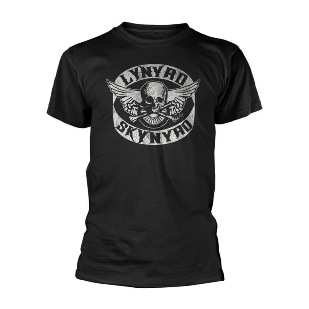 Lynyrd Skynyrd Unisex Adult Biker Badge T-Shirt / Black